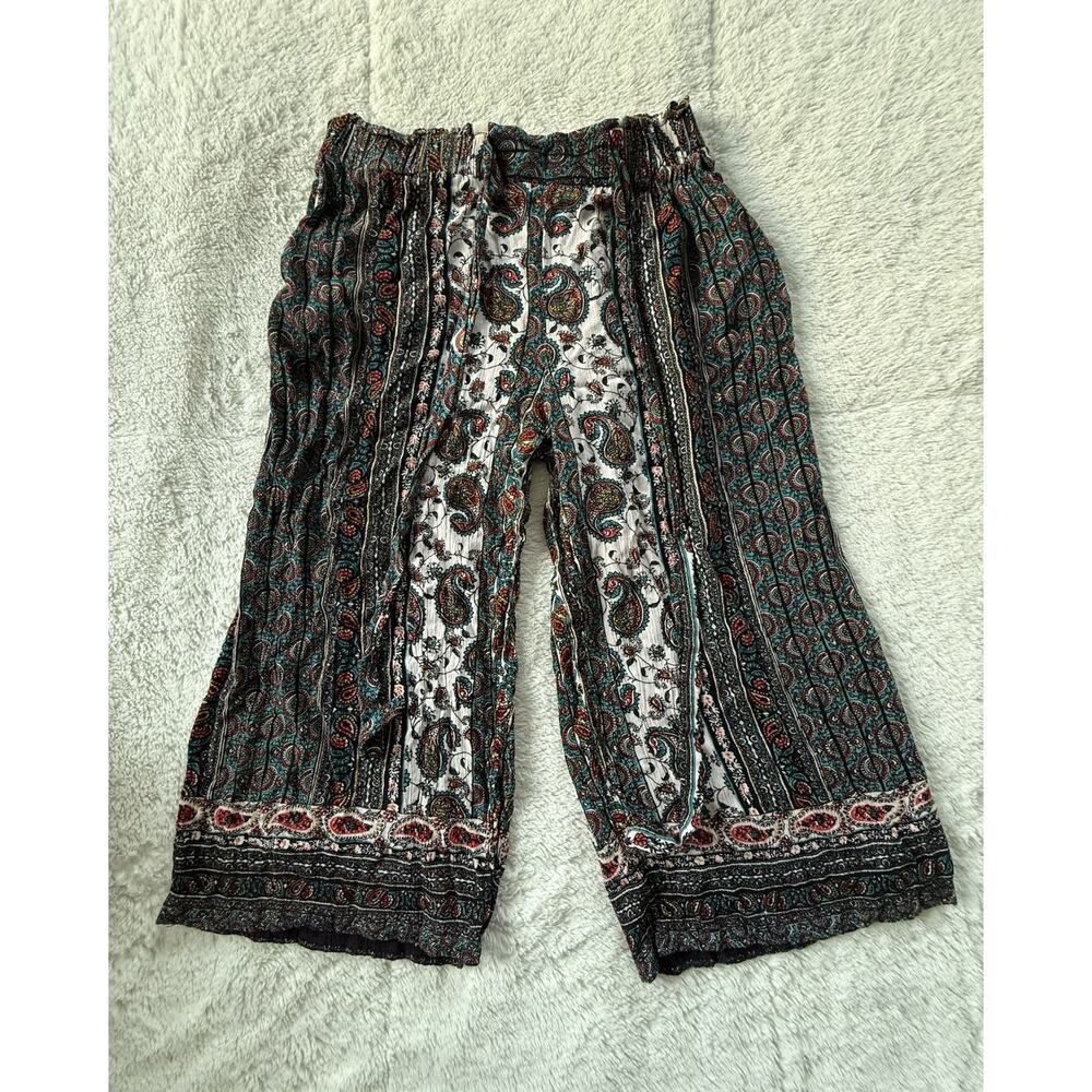 Blue Rain Women’s Wide Leg Boho Paisley Palazzo Pants Size Small